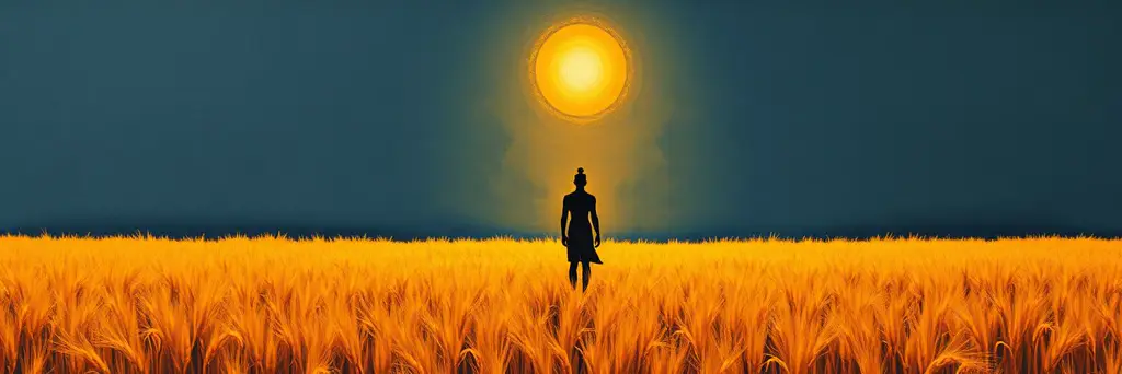 The field of grain and the witnessing knower above it