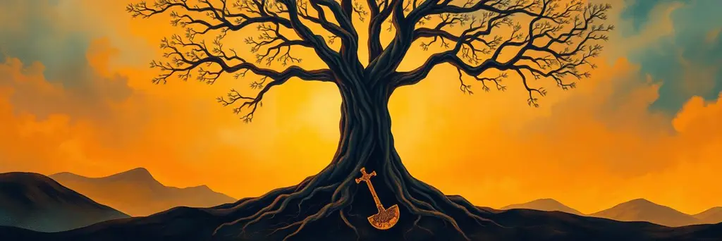 The inverted ashvattha tree with roots above